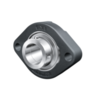 Flanged bearing unit oval Setscrew Locking GLCTEY20